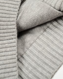 Grey Zip Up Knitwear Hooded Sweaters | Inflation Streetwear