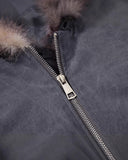 Faux Fur Lined Pearl-Embellished Hooded Jacket | Inflation Streetwear