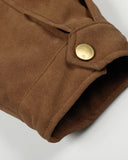 Horse Embroidery Suede Clasp Padded Jacket | Inflation Streetwear