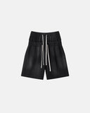 Double Waist Monkey Wash Sweat Shorts | Inflation Streetwear