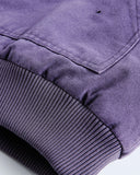 Washed Paint Splatter Faux Fur Lined Bomber Jacket | Inflation Streetwear