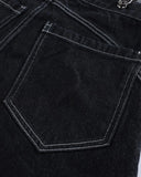 Asymmetric Buckle Denim Overalls Jeans | Inflation Streetwear