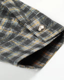 Distressed Dirty Wash Plaid Long Sleeve Shirt | Inflation Streetwear