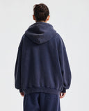 Boxy Fit Acid Washed Fleece Zip Up Hoodies | Inflation Streetwear