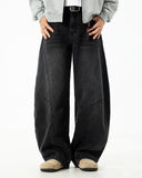 Curved Seam Deconstructed Barrel Jeans | Inflation Streetwear