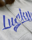 Faux Fur Collar Zip Up Hoodie Jacket  | Inflation Streetwear