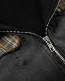 "23" Washed Appliqué Embroidery Zip Up Hoodies | Inflation Streetwear