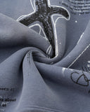 Graffiti Print Acid Washed Fleece Hoodies | Inflation Streetwear