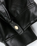 Embroidery Faux Leather Racing Jacket | Inflation Streetwear