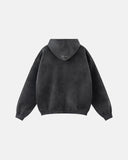 Graffiti Print Washed Fleece hoodie | Inflation Streetwear