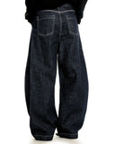 Raw Blue Wide Leg Denim Jeans | Inflation Streetwear