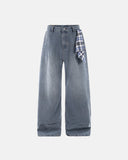 Acid Wash Detachable Bandana Baggy Jeans | Inflation Streetwear