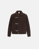 Suede Fireman Clasp Cotton Padded Jacket | Inflation Streetwear