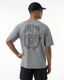 water-reveal activewear t-shirt in light gray back view