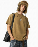 Distressed Tie-Dye Reflective Print T-Shirt | Inflation Streetwear