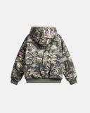 Camo Faux Fur Padded Hooded Jacket | INFLATION Streetwear