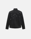 Starry Cross Rhinestone Washed Denim Shirt | Inflation Streetwear