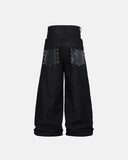 Double Wasit Raw Super Baggy Jeans | Inflation Streetwear