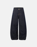 vintage raw barrel jeans front view