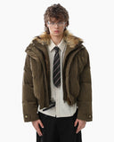 Faux Fur Cropped Cotton Parkas | Infaltion Streetwear