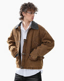 Retro Horse Graphic Clasp Cotton Jacket | Inflation Streetwear