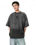 Monkey Washed Towel Embroidery Tshirt | Inflation Streetwear