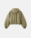 Plush Lining Cropped Hooded Jacket | Inflation Streetwear