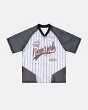 Pinstripe Colorblock Mesh Jersey | Inflation Streetwear