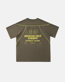Reflective rear branding detail on AirFlow urban streetwear tee