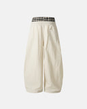 Plaid Double Waist Baggy Track Pants | Inflation Streetwear