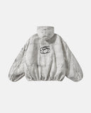 Retro Frayed Hodded Padded Jacket | Inflation Streetwear