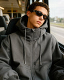 2-in-1 Travel Hoodie with Inflatable Neck Pillow | Inflation Streetwear