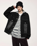 Distressed Frayed Denim Jacket | Inflation Streetwear