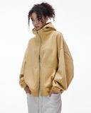 High Collar Fleece Double Zip-Up Hoodies | Inflation Streetwear