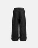 Pleated Raw Baggy Jeans | Inflation Streetwear
