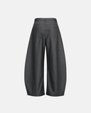 Asymmetric Pleated Barrel-Leg Suit Pants | Inflation Streetwear