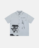 front view abstract graphic printing shirt