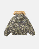 Detachable Faux Fur Camo Bomber Jacket | Inflation Streetwear