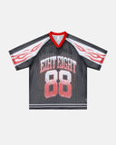 Flame Graphic Mesh Jersey | Inflation Streetwear