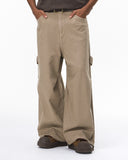 100% Cotton Khaki Casual Pants | Inflation Streetwear