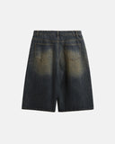 Acid Washed Longline Baggy Denim Jorts | Inflation Streetwear