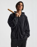 Acid Wash Oversized Zip Up Hoodies | Inflation Streetwear