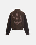 Suede PU Fireman Clasp Down Jacket | Inflation Streetwear