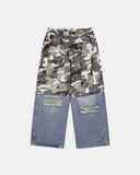 Patchwork Effect Print Baggy Jeans | Inflation Streetwear