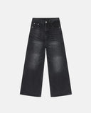 Black Monkey Washed Wide Leg Jeans | INFLATION Streetwear