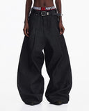 Heavyweight Baggy Raw Wide-Leg Jeans | Inflation Streetwear