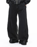 Acid Washed Black Barrel Jeans | Inflation Streetwear