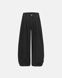 Heavyweight Baggy Raw Wide-Leg Jeans | Inflation Streetwear