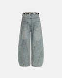Acid Wash Stitching Baggy Jeans | Inflation Streetwear