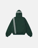 Gothic Striped Hooded Bomber Jacket  | Inflation Streetwear